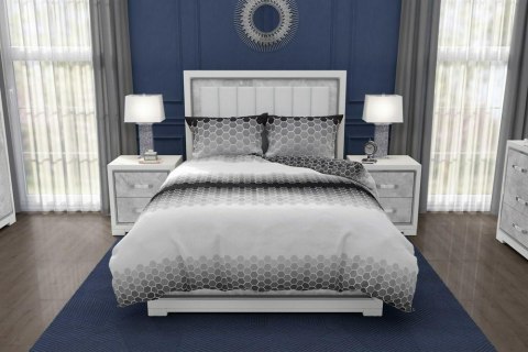 Pościel bawełniana 140x200 Glamour 018 szara czarna geometria z jedną poszewką Faro 01 Pościel bawełniana 140x200 Glamour 018 szara czarna geometria z jedną poszewką Faro 01