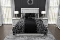 Pościel bawełniana 140x200 Glamour 019 czarna biała liście z jedną poszewką Faro 01 Pościel bawełniana 140x200 Glamour 019 czarna biała liście z jedną poszewką Faro 01