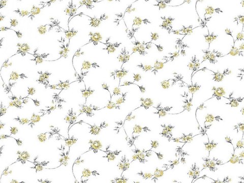 Pościel bawełniana 140x200 kwiaty biała żółta 1229N Classic Pościel bawełniana 140x200 kwiaty biała żółta 1229N Classic