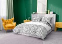 Pościel bawełniana 180x200 Glamour 017 szara biała ornament Faro 01 Pościel bawełniana 180x200 Glamour 017 szara biała ornament Faro 01