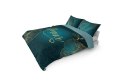 Pościel bawełniana 220x200 Amore turkusowa złota liście 4327 A Holland 29 Pościel bawełniana 220x200 Amore turkusowa złota liście 4327 A Holland 29