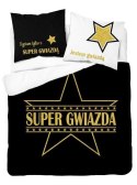 Pościel bawełniana 220x200 Super gwiazda czarna biała złota 4109 A Holland 29 Pościel bawełniana 220x200 Super gwiazda czarna biała złota 4109 A Holland 29