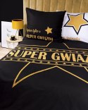 Pościel bawełniana 220x200 Super gwiazda czarna biała złota 4109 A Holland 29 Pościel bawełniana 220x200 Super gwiazda czarna biała złota 4109 A Holland 29