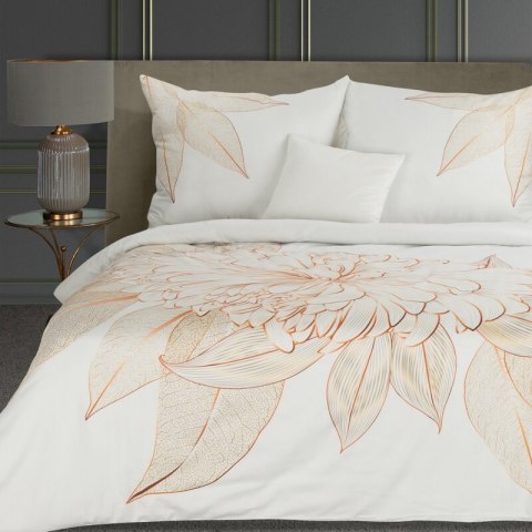 Pościel satynowa 160x200 Blanca 8 biała złota liście Limited Collection Eurofirany Pościel satynowa 160x200 Blanca 8 biała złota liście Limited Collection Eurofirany