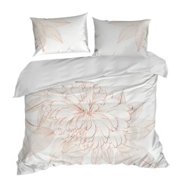 Pościel satynowa 160x200 Blanca 8 biała złota liście Limited Collection Eurofirany