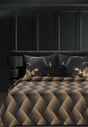 Pościel satynowa 160x200 Victoria 12 czarna złota liście geometria Limited Collection Eurofirany Pościel satynowa 160x200 Victoria 12 czarna złota liście geometria Limited Collection Eurofirany