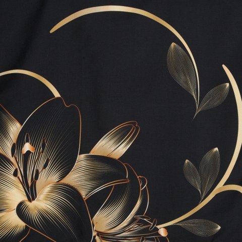 Pościel satynowa 160x200 Victoria 12 czarna złota liście geometria Limited Collection Eurofirany Pościel satynowa 160x200 Victoria 12 czarna złota liście geometria Limited Collection Eurofirany