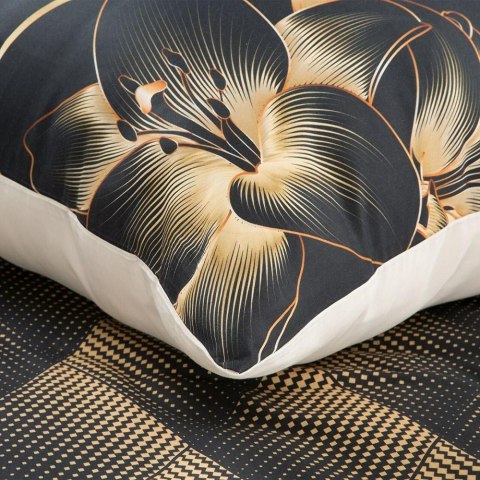 Pościel satynowa 160x200 Victoria 12 czarna złota liście geometria Limited Collection Eurofirany Pościel satynowa 160x200 Victoria 12 czarna złota liście geometria Limited Collection Eurofirany