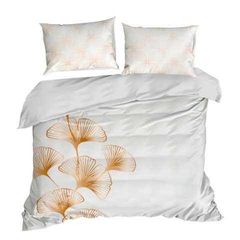 Pościel satynowa 220x200 Blanca 10 biała złota liście geometria Limited Collection Eurofirany Pościel satynowa 220x200 Blanca 10 biała złota liście geometria Limited Collection Eurofirany