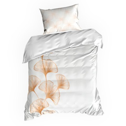 Pościel satynowa 220x200 Blanca 10 biała złota liście geometria Limited Collection Eurofirany Pościel satynowa 220x200 Blanca 10 biała złota liście geometria Limited Collection Eurofirany