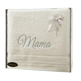 Ręcznik 70x140 Mama kremowy 500 g/m2 frotte upominkowy 23
