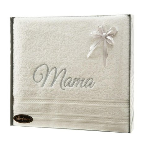 Ręcznik 70x140 Mama kremowy 500 g/m2 frotte upominkowy 23 Ręcznik 70x140 Mama kremowy 500 g/m2 frotte upominkowy 23