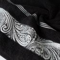 Ręcznik Sylwia 1 50x90 czarny frotte z żakardową bordiurą 500g/m2 Eurofirany Ręcznik Sylwia 1 50x90 czarny frotte z żakardową bordiurą 500g/m2 Eurofirany