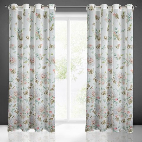 Zasłona 140x250 Rosa róże kremowa kolorowa gotowa na przelotkach D91 Zasłona 140x250 Rosa róże kremowa kolorowa gotowa na przelotkach D91