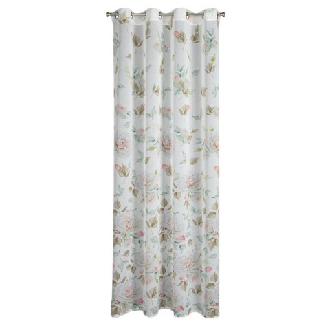 Zasłona 140x250 Rosa róże kremowa kolorowa gotowa na przelotkach D91 Zasłona 140x250 Rosa róże kremowa kolorowa gotowa na przelotkach D91