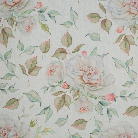Zasłona 140x250 Rosa róże kremowa kolorowa gotowa na przelotkach D91 Zasłona 140x250 Rosa róże kremowa kolorowa gotowa na przelotkach D91