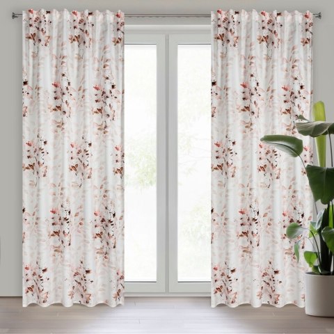 Zasłona 140x270 Powdery różowa pudrowa gotowa na taśmie D91 Zasłona 140x270 Powdery różowa pudrowa gotowa na taśmie D91