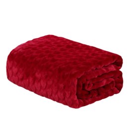Koc narzuta z mikrofibry 130x160 Sweet love serca czerwony Domarex