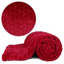 Koc narzuta z mikrofibry 130x160 Sweet love serca czerwony Domarex Koc narzuta z mikrofibry 130x160 Sweet love serca czerwony Domarex