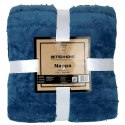 Koc narzuta z mikrofibry 150x200 Nappa niebieski żakardowy Domarex Koc narzuta z mikrofibry 150x200 Nappa niebieski żakardowy Domarex
