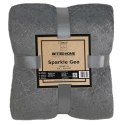 Koc narzuta z mikrofibry 150x200 Sparkle Geo szary Domarex Koc narzuta z mikrofibry 150x200 Sparkle Geo szary Domarex