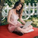 Koc piknikowy 130x145 Harmony bordowy jednobarwny Eurofirany Koc piknikowy 130x145 Harmony bordowy jednobarwny Eurofirany