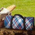 Koc piknikowy 130x145 Harmony granatowy czerwony krata Eurofirany Koc piknikowy 130x145 Harmony granatowy czerwony krata Eurofirany