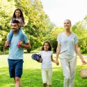 Koc piknikowy 130x145 Harmony granatowy czerwony krata Eurofirany Koc piknikowy 130x145 Harmony granatowy czerwony krata Eurofirany