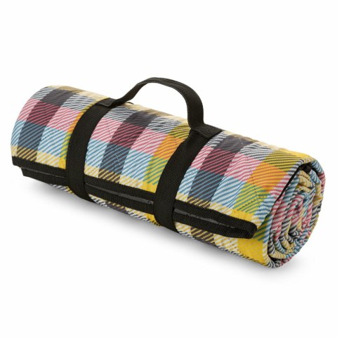 Koc piknikowy 130x145 Harmony żółty różowy kratka Eurofirany Koc piknikowy 130x145 Harmony żółty różowy kratka Eurofirany