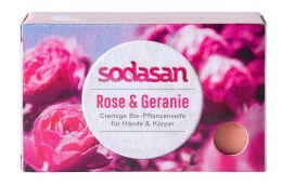 Mydło w kostce róża i pelargonia 100g. Bio Sodosan