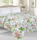 Narzuta dekoracyjna 200x220 Roses angielskie róże kremowa zielona różowa dwustronna Domarex Narzuta dekoracyjna 200x220 Roses angielskie róże kremowa zielona różowa dwustronna Domarex