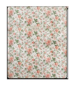 Narzuta dekoracyjna 200x220 Roses angielskie róże kremowa zielona różowa dwustronna Domarex