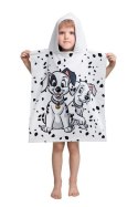 Poncho dla dzieci 50x115 101 Dalmatyńczyków 2602 białe czarne ręcznik z kapturem Poncho dla dzieci 50x115 101 Dalmatyńczyków 2602 białe czarne ręcznik z kapturem