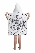 Poncho dla dzieci 50x115 101 Dalmatyńczyków 2602 białe czarne ręcznik z kapturem Poncho dla dzieci 50x115 101 Dalmatyńczyków 2602 białe czarne ręcznik z kapturem