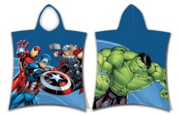 Poncho dla dzieci 50x115 Avengers 2626 granatowe ręcznik z kapturem
