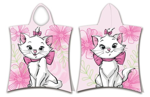 Poncho dla dzieci 50x115 Kotka Marie Cat 2589 różowe ręcznik z kapturem Poncho dla dzieci 50x115 Kotka Marie Cat 2589 różowe ręcznik z kapturem