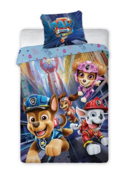 Pościel bawełniana 140x200 Psi Patrol Paw 2256 drużyna niebieska z jedną poszewką 70x90 Faro 23
