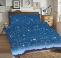 Pościel bawełniana 160x200 Gwiazdy księżyce niebieska Universal Matex Pościel bawełniana 160x200 Gwiazdy księżyce niebieska Universal Matex