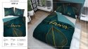 Pościel bawełniana 160x200 Love liście turkusowa złota 4331 A Home 130 Pościel bawełniana 160x200 Love liście turkusowa złota 4331 A Home 130