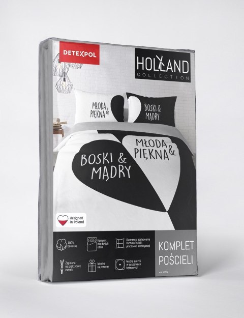Pościel bawełniana 160x200 Młoda Piękna&Boski Mądry biała czarna szara 4320 A Home 130 Pościel bawełniana 160x200 Młoda Piękna&Boski Mądry biała czarna szara 4320 A Home 130
