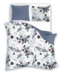 Pościel bawełniana 160x200 Pure 03 liście jeżyny biała fioletowa Faro Pościel bawełniana 160x200 Pure 03 liście jeżyny biała fioletowa Faro