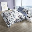Pościel bawełniana 160x200 Pure 03 liście jeżyny biała fioletowa Faro Pościel bawełniana 160x200 Pure 03 liście jeżyny biała fioletowa Faro