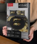 Pościel bawełniana 160x200 You and me liście grafitowa złota 4329 A Home 130
