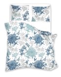 Pościel bawełniana 160x200 biała niebieska miętowa kwiaty 015 Fashion 23 Faro Pościel bawełniana 160x200 biała niebieska miętowa kwiaty 015 Fashion 23 Faro