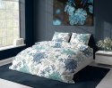 Pościel bawełniana 160x200 biała niebieska miętowa kwiaty 015 Fashion 23 Faro Pościel bawełniana 160x200 biała niebieska miętowa kwiaty 015 Fashion 23 Faro