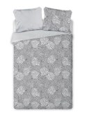 Pościel bawełniana 220x200 Elegant 002 szara liście E 2023 Pościel bawełniana 220x200 Elegant 002 szara liście E 2023