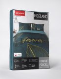 Pościel bawełniana 220x200 Love liście turkusowa złota 4331 A Home 130 Pościel bawełniana 220x200 Love liście turkusowa złota 4331 A Home 130