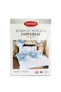 Pościel bawełniana 220x200 Motylki biała niebieska Universal Matex Pościel bawełniana 220x200 Motylki biała niebieska Universal Matex