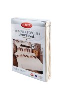 Pościel bawełniana 220x200 Pióra beżowa brązowa Universal Matex Pościel bawełniana 220x200 Pióra beżowa brązowa Universal Matex