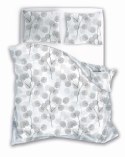 Pościel bawełniana 220x200 biała szara gałązki liście 013 Fashion 23 Faro Pościel bawełniana 220x200 biała szara gałązki liście 013 Fashion 23 Faro